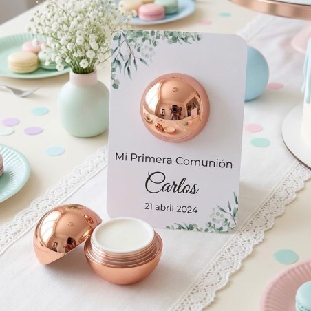 Bálsamo Labial Esfera Esquinas Ramas Verdes | Diseño Minimalista