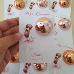 Bálsamo Labial Niña Comunión Lazada Rosa | Detalle Elegante