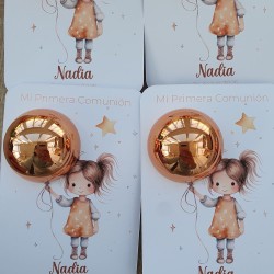 Bálsamo Labial Esfera Personalizado | Detalle Comunión Niña