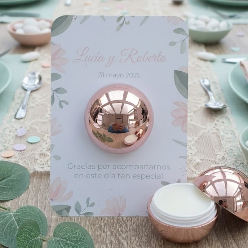 Bálsamo Labial Esfera Floral Pastel | Detalle Dulce y Romántico