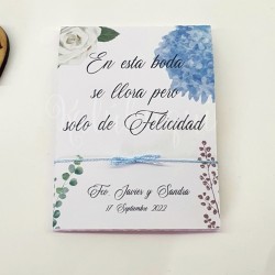 Lágrimas de Felicidad Flores Azules | Detalle Elegante y Floral