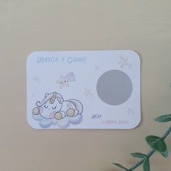 Tarjetas Rasca y Gana Unicornio | Juego Divertido para Eventos