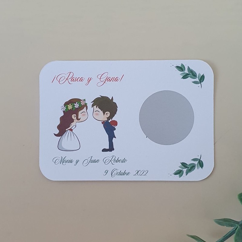 Tarjetas Rasca y Gana Novios | Diversión y Emoción en tu Boda