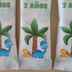 Aspitos Personalizados Dinosaurios | Detalle Fiesta Prehistórica