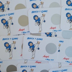 Tarjetas Rasca y Gana Taekwondo | ¡Un detalle con mucha garra!