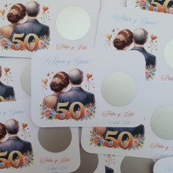 Tarjetas Rasca y Gana 50 Aniversario | Bodas de Oro Inolvidables