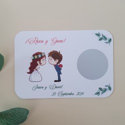 Tarjetas Rasca y Gana Novios | Diversión y Emoción en tu Boda