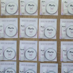 Pack Regalo Labial y Espejo Mariposa Rosa | Detalle Elegante y Coqueto