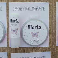 Pack Regalo Labial y Espejo Mariposa Rosa | Detalle Elegante y Coqueto
