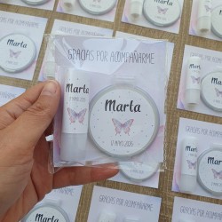 Pack Regalo Labial y Espejo Mariposa Rosa | Detalle Elegante y Coqueto