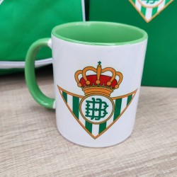 Taza Real Betis con Interior en Color | ¡Sentimiento Verdiblanco!