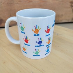 Taza Personalizada "Seño Manos Sonrientes" | El Regalo más Emotivo
