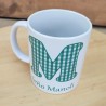 Taza Inicial Cuadro Vichy | Elegancia Atemporal Personalizada