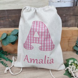 Mochila de Cuerdas Nature Inicial Vichy | Estilo Orgánico y Personalizado