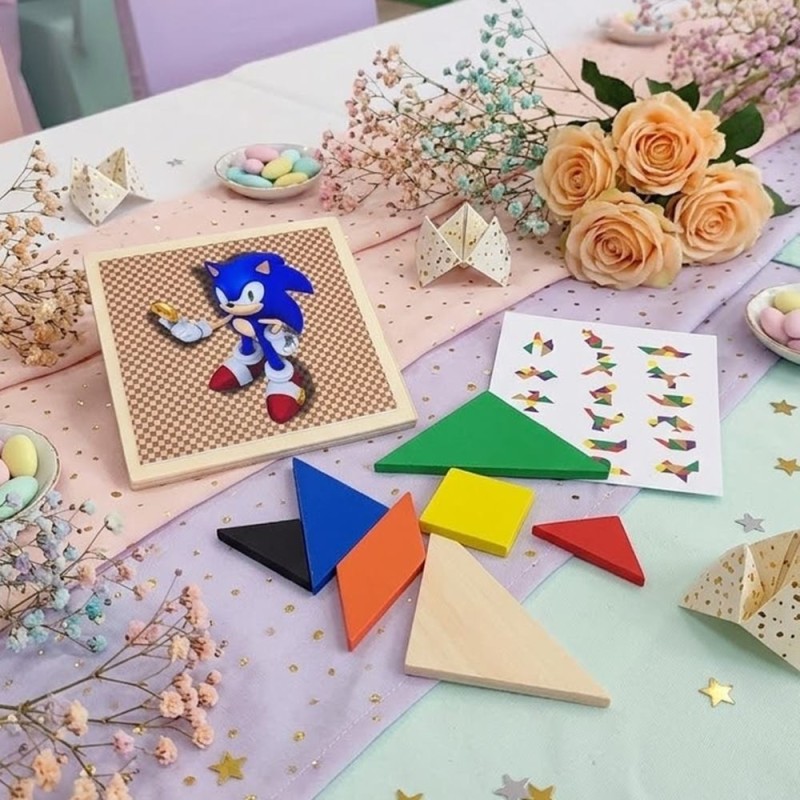 Tangram Sonic the Hedgehog | Velocidad y Lógica en Cada Pieza