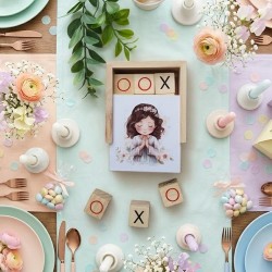 Tres en Raya Niña Comunión | Un Recuerdo Divertido y Delicado