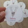 Etiqueta Adhesiva Inicial V | Detalles de Vestido de Comunión