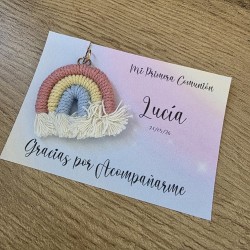 Llavero Arcoíris Crochet | Detalle Artesanal y Colorido