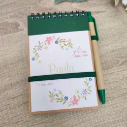 Cuaderno A6 con Bolígrafo Primavera | Práctico y Elegante para Eventos