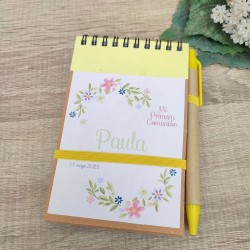 Cuaderno A6 con Bolígrafo Primavera | Práctico y Elegante para Eventos