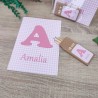 Cuaderno A5 Kraft Vichy Rosa y Lápices | Detalle Premium Personalizado