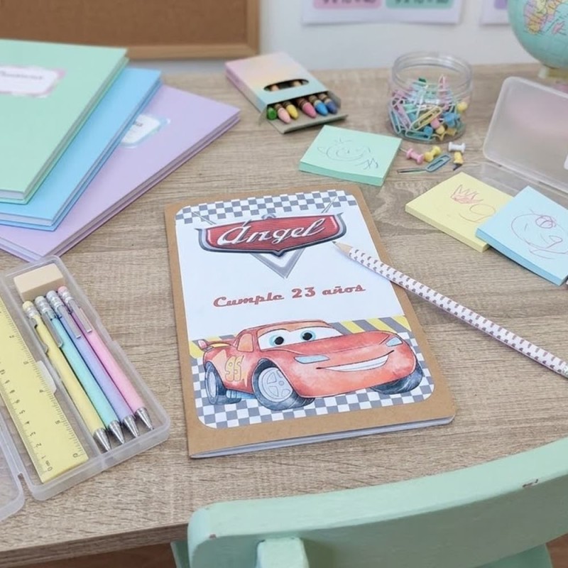 copy of copy of Cuaderno A5 Kraft Vichy Rosa + caja Lapices (6)