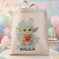 Tote Bag Nature Grogu Star Wars | Estilo Sostenible y Galáctico