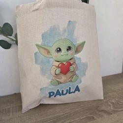 Tote Bag Nature Grogu Star Wars | Estilo Sostenible y Galáctico