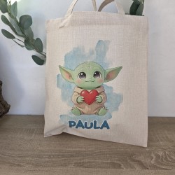 Tote Bag Nature Grogu Star Wars | Estilo Sostenible y Galáctico