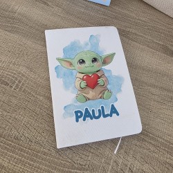 Cuaderno Blanco Grogu Star Wars | Ideas del Espacio Exterior
