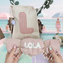 Pack Verano Rosa Personalizado (Mochila + Toalla) | Kit de Playa Único