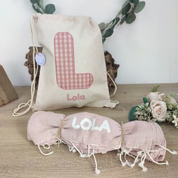Pack Verano Rosa Personalizado (Mochila + Toalla) | Kit de Playa Único