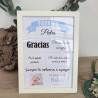 Lámina Enmarcada "Gracias a Mi Padrino" | Un Regalo Emotivo y Personalizado