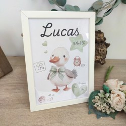 Lámina Natalicio Pato | El Recuerdo de su Nacimiento Personalizado