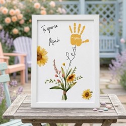 Lámina "Mamá Ramo de Flores" | Regalo Personalizado con Nombre de Hijos