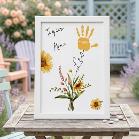 Lámina "Mamá Ramo de Flores" | Regalo Personalizado con Nombre de Hijos