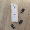 Dominó de Madera "Cruz de Comunión & Hojas" | Detalle Personalizado Único