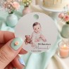 Etiqueta Personalizada Niño con Oso de Peluche | Detalles de Eventos