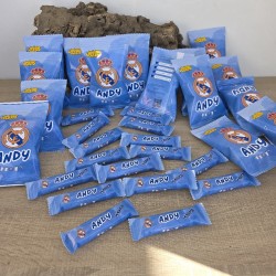 Gusanitos de Fútbol Real Madrid | Snacks Personalizados para Fiestas