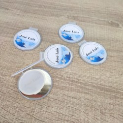 Espejo de Bolso Tonos Azules | Detalle Personalizado y Elegante