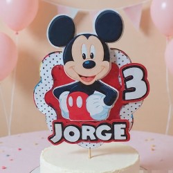 Cake Topper 3D Mickey Disney | Decoración de Tartas Personalizada
