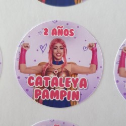Etiquetas Adhesivas Redondas Luli Pampín | Pegatinas Personalizadas