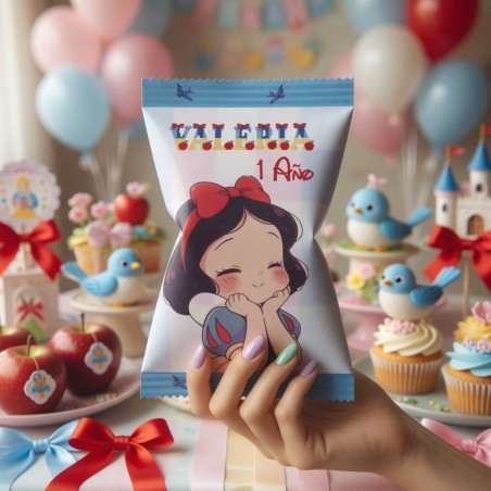 Bolsitas de Gusanitos Baby Blancanieves | Detalles Dulces Personalizados