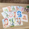 Tarjetas Cuenta Meses Recién Nacido Animales | Milestone Cards Bebé