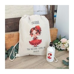 Pack Tote/Mochila + Botella Flamenca