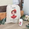 Pack Flamenca Personalizado: Tote Bag / Mochila + Botella con Frase