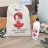 Pack Flamenca Personalizado: Tote Bag / Mochila + Botella con Frase