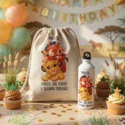 Pack El Rey León Disney Personalizado: Tote Bag / Mochila + Botella