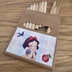 Caja Grande de Lápices de Colores Blancanieves Disney | Regalo Creativo