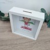 Hucha de Madera Blanca Fútbol Niño | Regalo Personalizado
